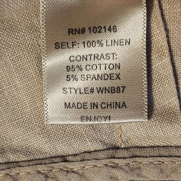 Michael Stars Women’s Linen Pants Beige M Drawstring Coastal Cowgirl Clean Girl - Picture 5 of 12